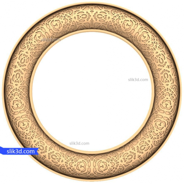 Decorative Elegance Ring Frame 3D STL Model Decorative Elegance Ring Frame 3D STL Model