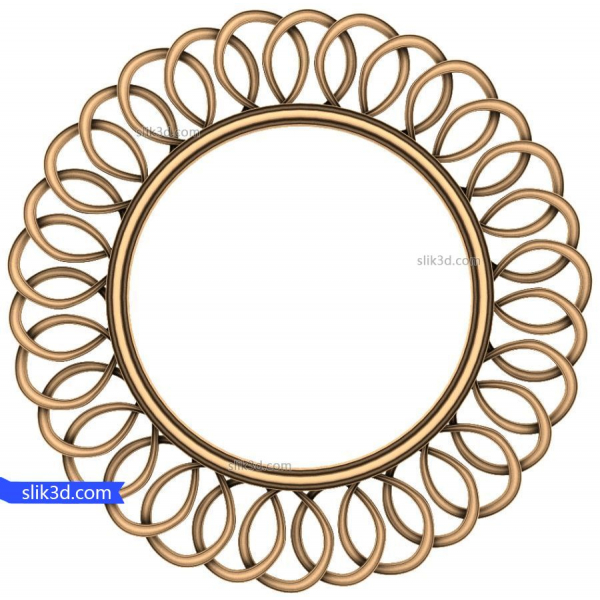 Elegantes Loop-Frame-3D-Modell für CNC und 3D-Druck Elegantes Loop-Frame-3D-Modell für CNC und 3D-Druck