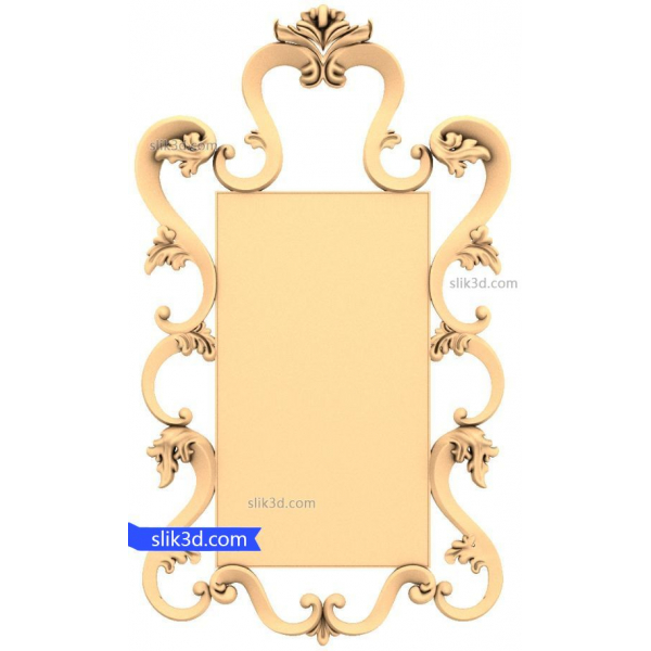 Baroque Elegance Frame 3D STL Model for CNC Router