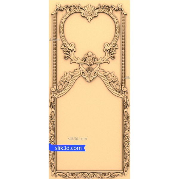 Eleganter Barockrahmen 3D STL Modell für CNC