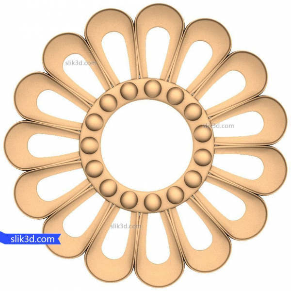 Sunburst روزت 3D STL مدل های CNC و چاپ 3D Sunburst روزت 3D STL مدل های CNC و چاپ 3D
