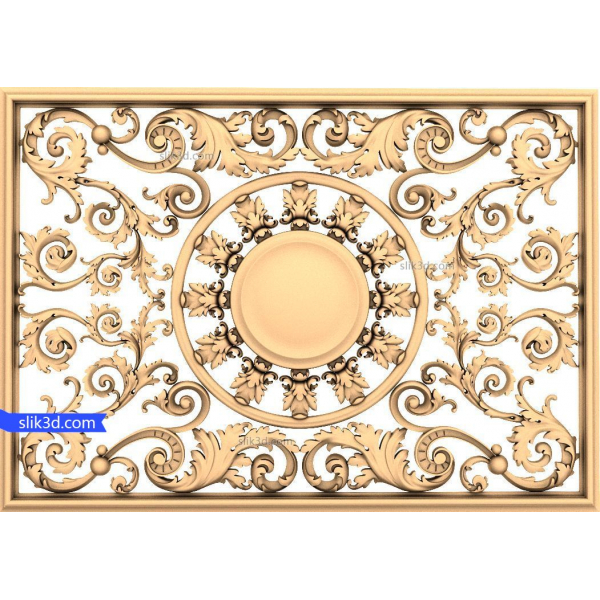 Baroque Elegance Wall Panel 3D Model for CNC Baroque Elegance Wall Panel 3D Model for CNC