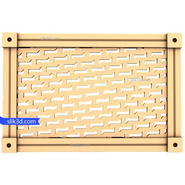 Model panelu 3D o splocie geometrycznym dla CNC