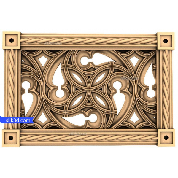 Intricate Celtic Knot Decorative Panel 3D Model Intricate Celtic Knot Decorative Panel 3D Model