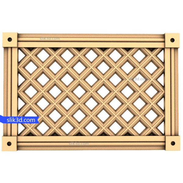 Geometrisk gitterpanel 3D STL-model til CNC-routere Geometrisk gitterpanel 3D STL-model til CNC-routere