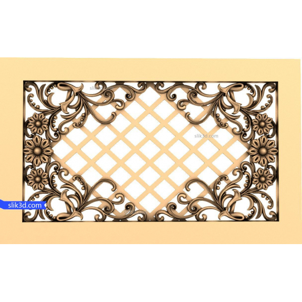 CNC용 Floral Elegance Panel 3D STL 모델 CNC용 Floral Elegance Panel 3D STL 모델