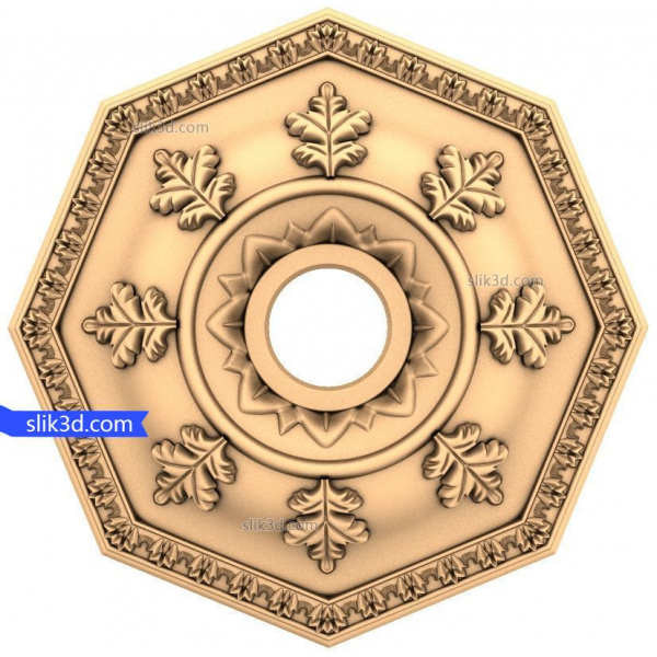 هشت ضلعی کنگر روزت 3D مدل STL برای CNC هشت ضلعی کنگر روزت 3D مدل STL برای CNC