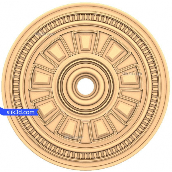 Mfano wa Elysian Rosette 3D STL kwa Njia ya CNC Mfano wa Elysian Rosette 3D STL kwa Njia ya CNC