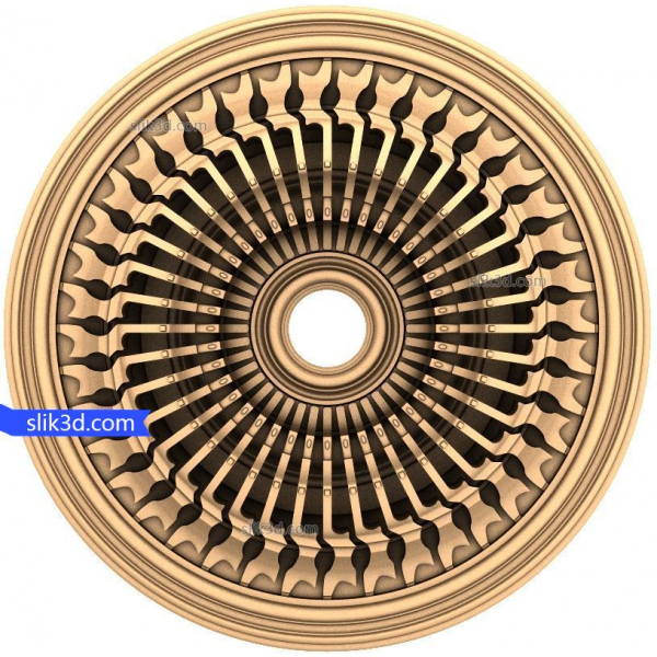 Modello STL 3D Radiant Rosette per CNC Modello STL 3D Radiant Rosette per CNC