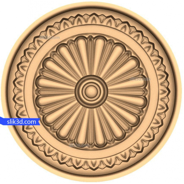 Modello 3D classico Rosette Harmony per CNC