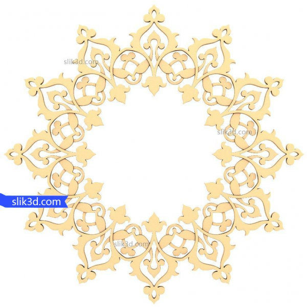 Verziertes florales kreisförmiges Dekor 3D STL Modell Verziertes florales kreisförmiges Dekor 3D STL Modell