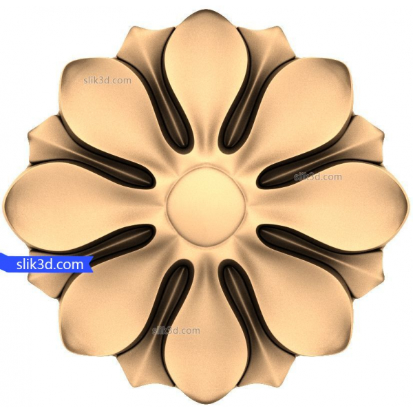 Petal Harmony 3D STL Model for CNC Projects Petal Harmony 3D STL Model for CNC Projects