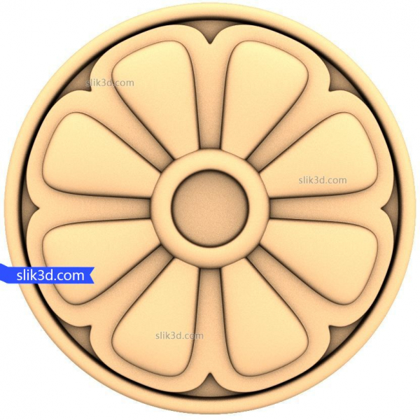 Petal Harmony 3D STL დეკორატიული როზეტა Petal Harmony 3D STL დეკორატიული როზეტა