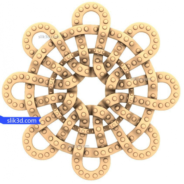 Eternal Knot Ornament 3D STL model pro CNC Eternal Knot Ornament 3D STL model pro CNC
