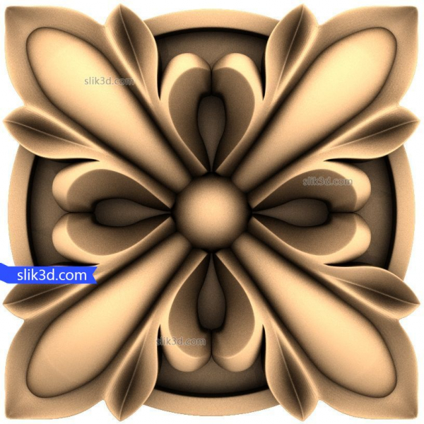 Floral Elegance Relief 3D STL Model Floral Elegance Relief 3D STL Model