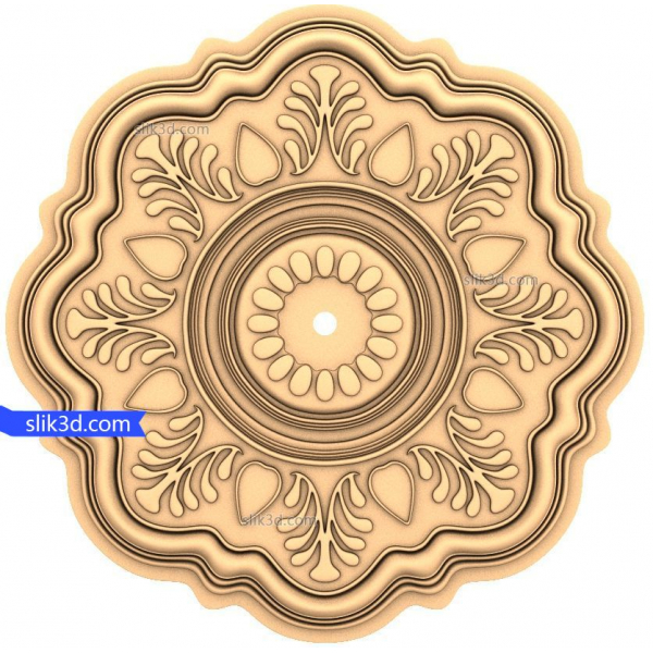 Florales Harmoniemedaillon 3D STL Modell für CNC Florales Harmoniemedaillon 3D STL Modell für CNC