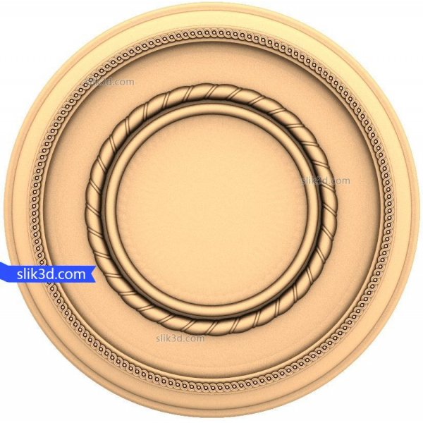 Tidløs Elegance Rosette - 3D STL Model til CNC