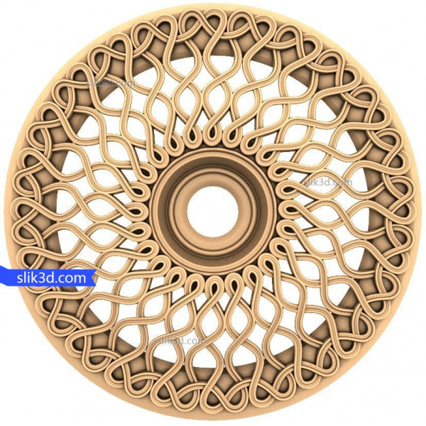 Keltische Harmonie Rosette 3D STL Modell für CNC-Fräser
