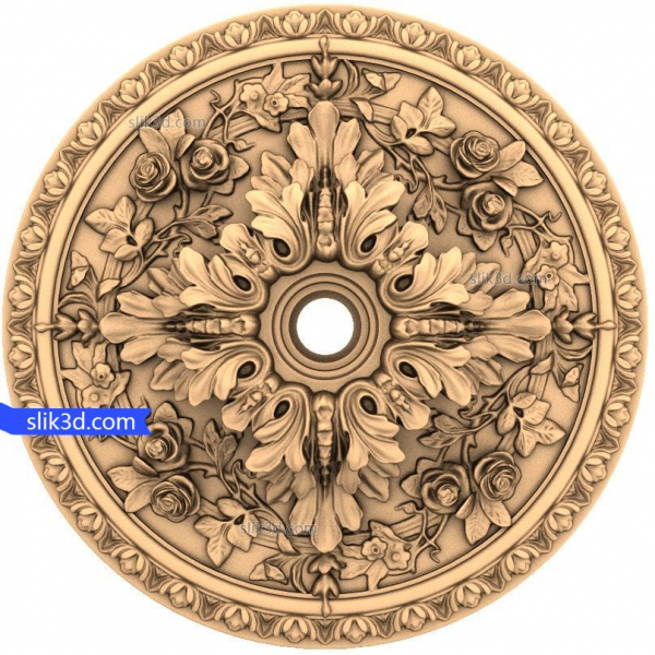 Mô hình 3D Floral Elegance Rosette cho CNC Mô hình 3D Floral Elegance Rosette cho CNC