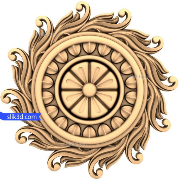 Modello 3D STL Blossom Radiant Rosette per CNC Modello 3D STL Blossom Radiant Rosette per CNC