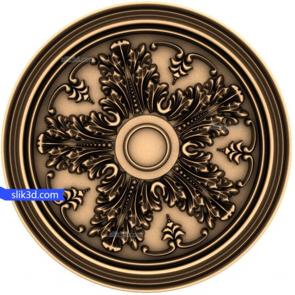 Regal Acanthus Rosette 3D STL Modell für CNC Regal Acanthus Rosette 3D STL Modell für CNC