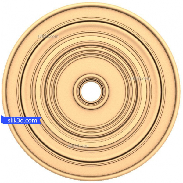 แบบจำลอง 3D STL ของ Golden Concentric Rosette สำหรับ CNC แบบจำลอง 3D STL ของ Golden Concentric Rosette สำหรับ CNC