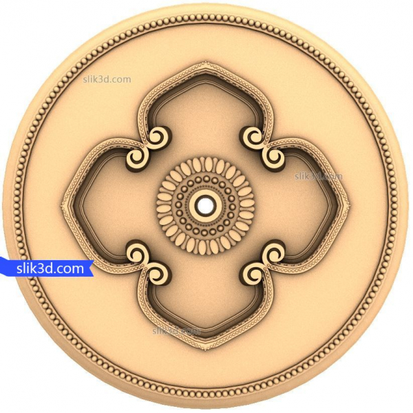 Udsmykket medaljonrelief 3D STL-model til CNC Udsmykket medaljonrelief 3D STL-model til CNC