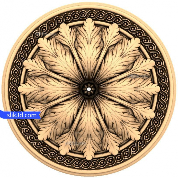 แบบจำลอง 3 มิติ Regal Acanthus Rosette สำหรับ CNC และการพิมพ์ 3 มิติ แบบจำลอง 3 มิติ Regal Acanthus Rosette สำหรับ CNC และการพิมพ์ 3 มิติ