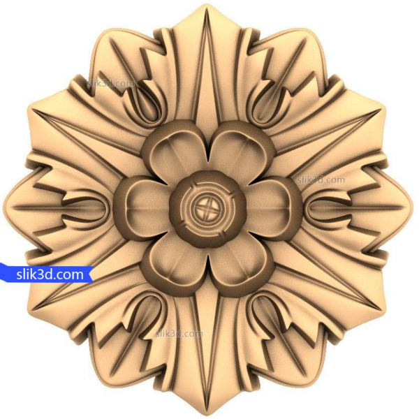 โมเดล Blossom Medallion 3D STL สำหรับ CNC โมเดล Blossom Medallion 3D STL สำหรับ CNC