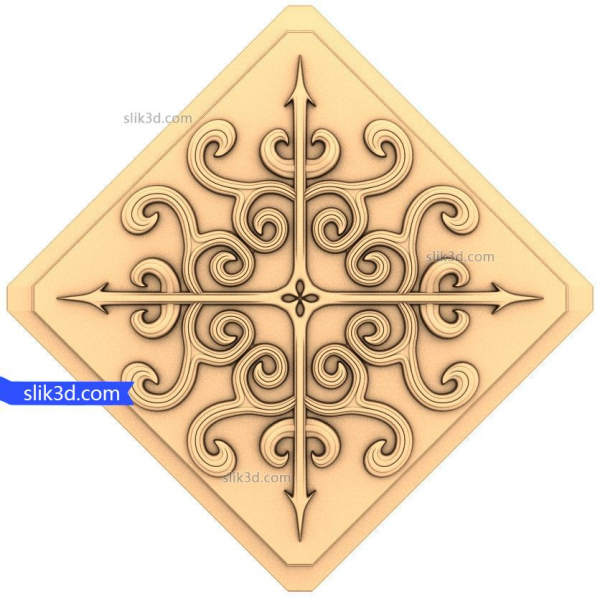 Florale Eleganz 3D-Reliefmodell für CNC und 3D-Druck Florale Eleganz 3D-Reliefmodell für CNC und 3D-Druck