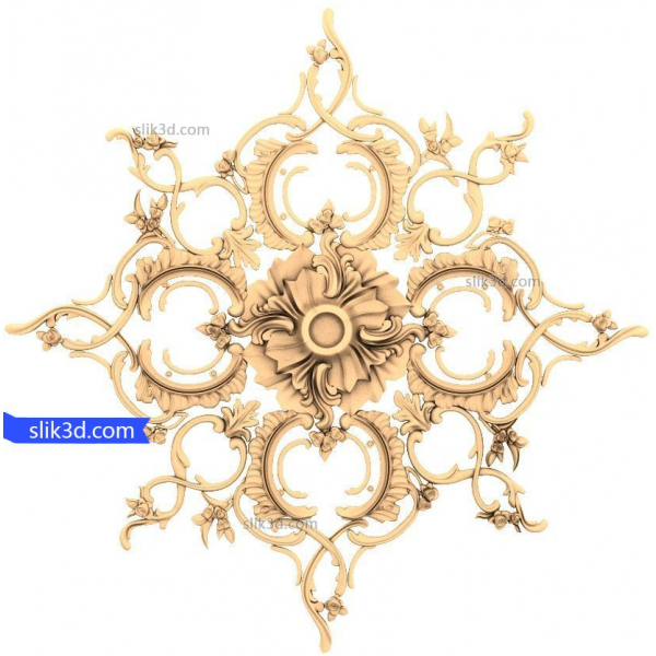 Modello STL 3D Floral Elegance per CNC Modello STL 3D Floral Elegance per CNC