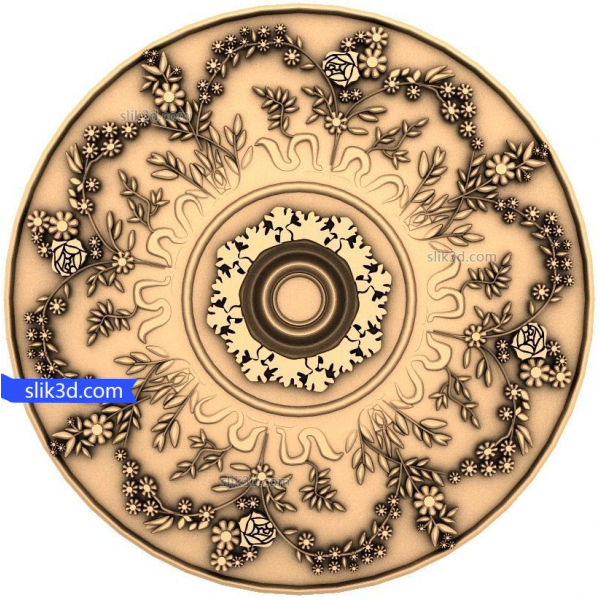 Zdobený květinový 3D model STL Zdobený květinový 3D model STL