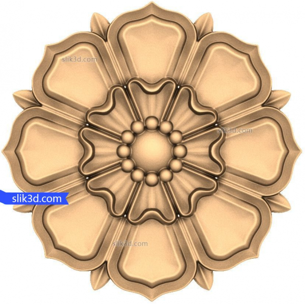 Modello STL 3D Regal Rosette per fresatura CNC