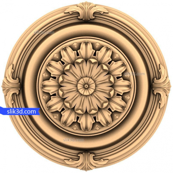 Floral Harmony Medallion 3D STL-bestand voor CNC Floral Harmony Medallion 3D STL-bestand voor CNC