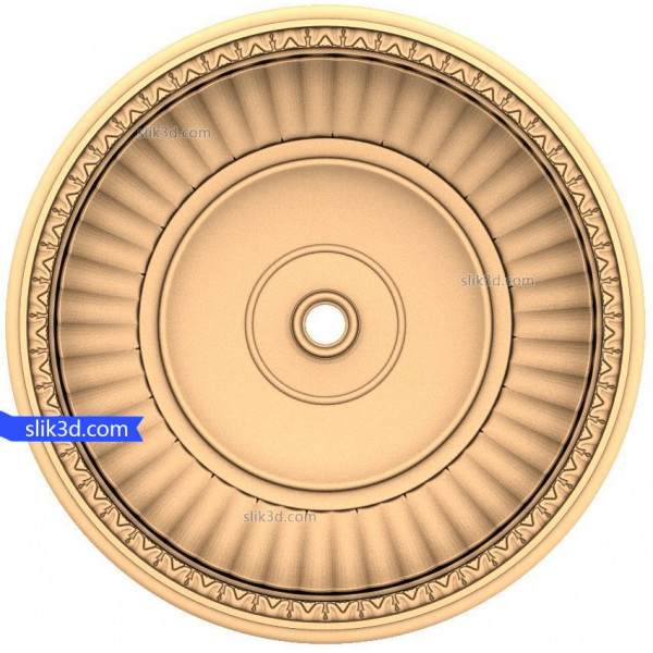 Regal Rosette 3D-model til CNC og træskæring Regal Rosette 3D-model til CNC og træskæring