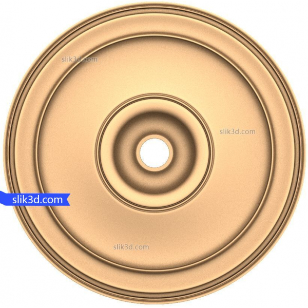 Tidløs Rosette 3D-model til CNC- og 3D-print