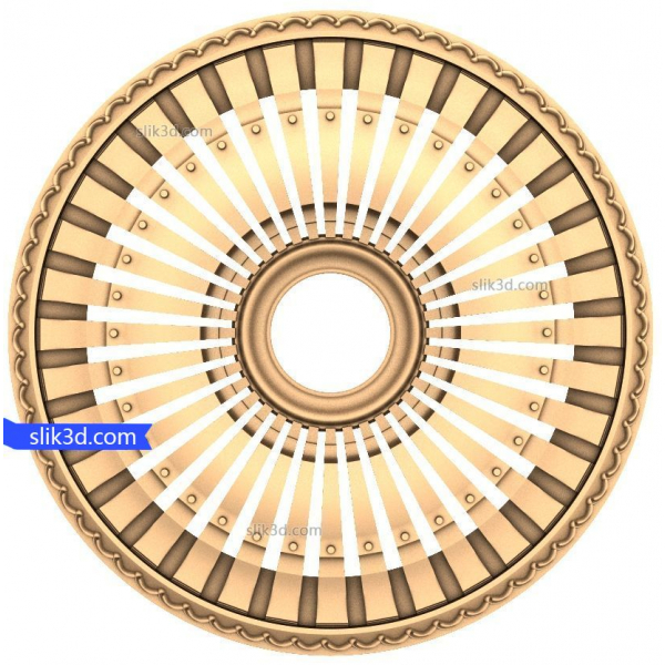 Golden Radiance Rosette 3D STL Modell für CNC Golden Radiance Rosette 3D STL Modell für CNC