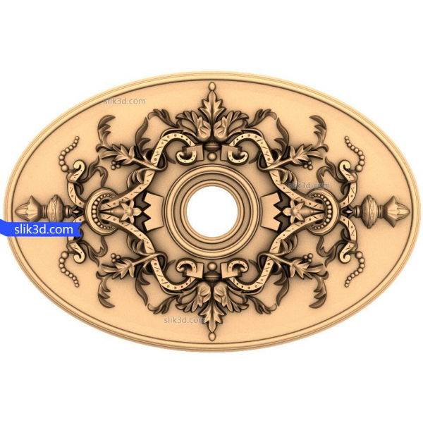 Majestätisches ovales Ornament 3D STL Modell für CNC Majestätisches ovales Ornament 3D STL Modell für CNC