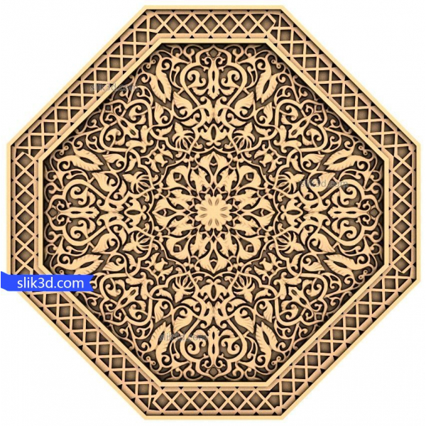 Octagonal የአበባ ሲምፎኒ 3D STL ሞዴል ለ CNC Octagonal የአበባ ሲምፎኒ 3D STL ሞዴል ለ CNC