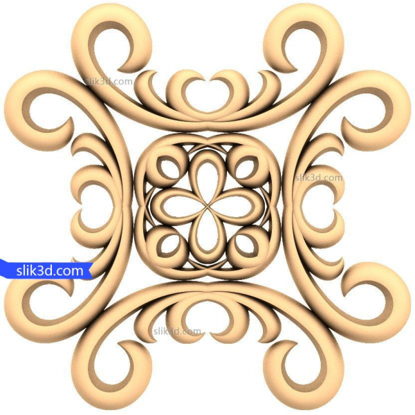 Floral Harmony 3D Dekoracyjny Model STL dla CNC Floral Harmony 3D Dekoracyjny Model STL dla CNC
