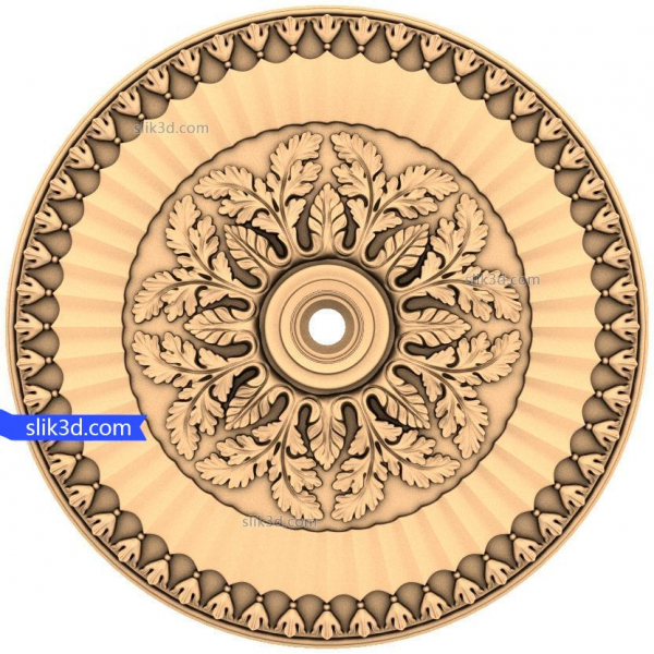 Elegante Acanthus-Rosette 3D STL-Modell für CNC Elegante Acanthus-Rosette 3D STL-Modell für CNC