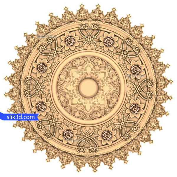 Lotus Harmony Mandala 3D STL Model for CNC Lotus Harmony Mandala 3D STL Model for CNC
