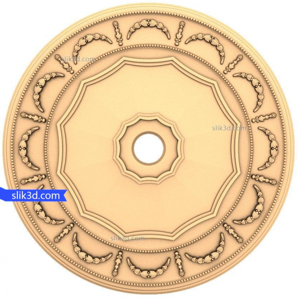 Ornamental Medallion 3D STL-model til CNC- og 3D-print Ornamental Medallion 3D STL-model til CNC- og 3D-print