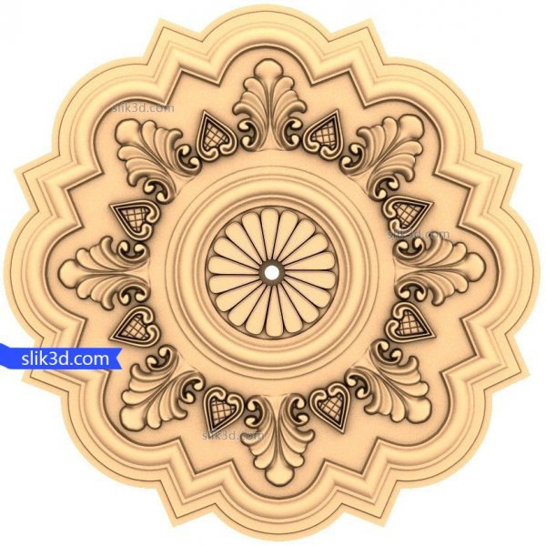 سلطنتی شکوفا ترنج - تزئینی CNC مدل STL سلطنتی شکوفا ترنج - تزئینی CNC مدل STL