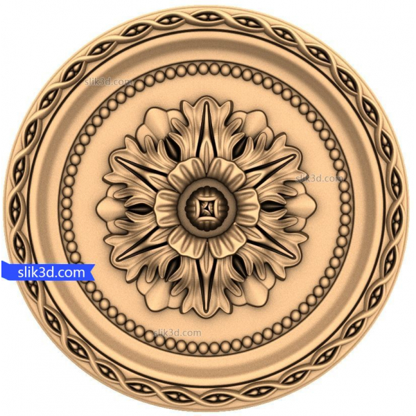 Eternal Bloom Medallion 3D STL soubor pro CNC a 3D tisk Eternal Bloom Medallion 3D STL soubor pro CNC a 3D tisk