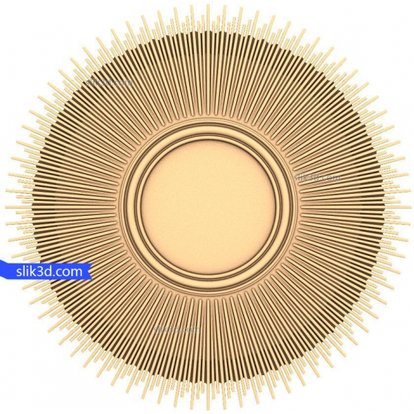 Pannello decorativo Radiant Sunburst modello 3D STL Pannello decorativo Radiant Sunburst modello 3D STL
