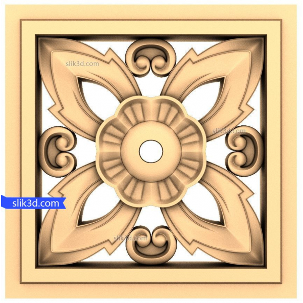 Pannello decorativo Floral Harmony 3D STL modello Pannello decorativo Floral Harmony 3D STL modello
