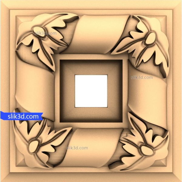 Floral Frame Harmony 3D STL-reliëfmodel voor CNC Floral Frame Harmony 3D STL-reliëfmodel voor CNC