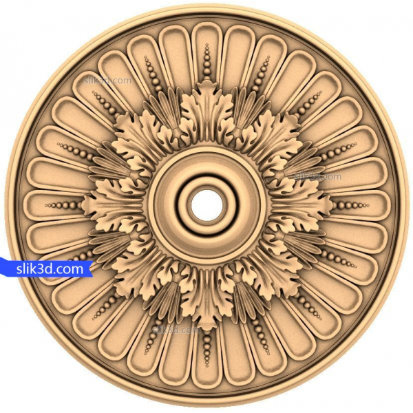 Rosetta con radianza floreale: modello STL 3D squisito per CNC Rosetta con radianza floreale: modello STL 3D squisito per CNC