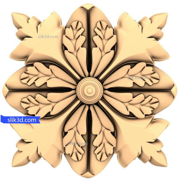 Squisita rosetta floreale 3D per CNC Squisita rosetta floreale 3D per CNC